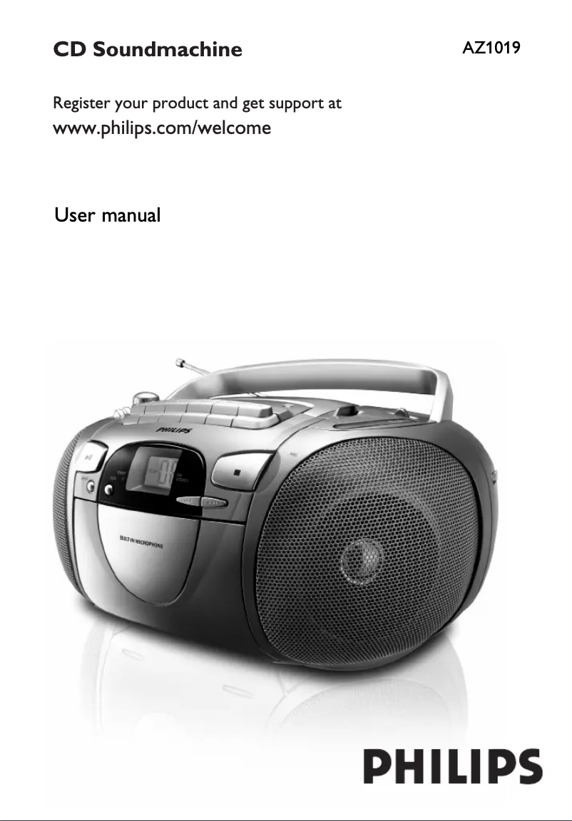 Page n°1 - Manuel utilisateur Philips AZ1019
