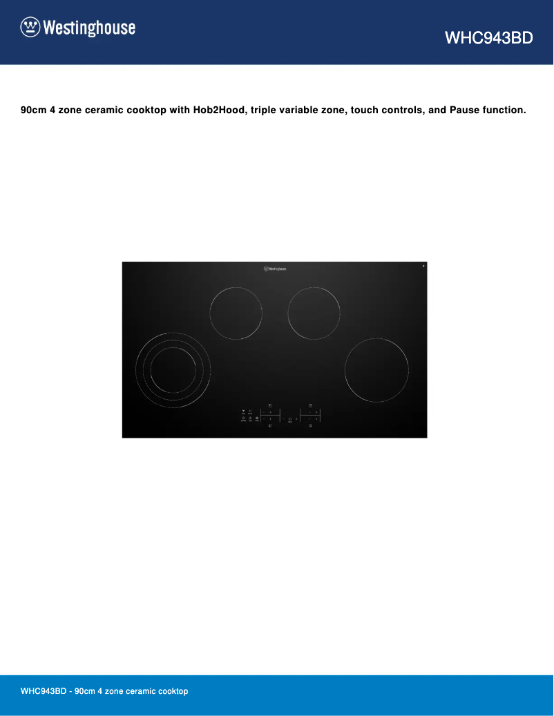 Image de la première page du manuel de l'appareil WHC943BD