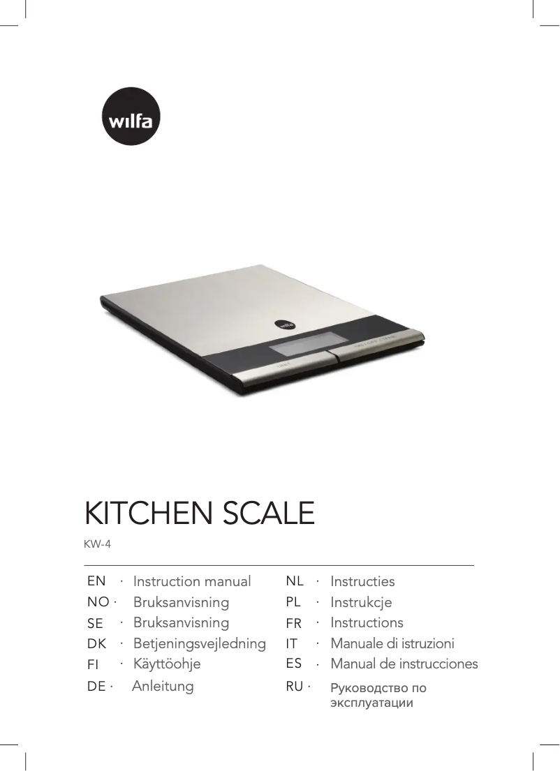 Image de la première page du manuel de l'appareil GRAM KW-4