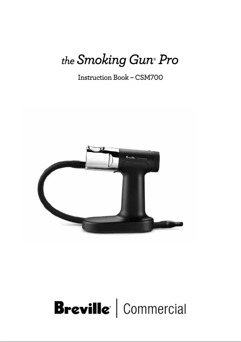 Page 1 de la notice Manuel utilisateur Breville the Smoking Gun Pro CSM700