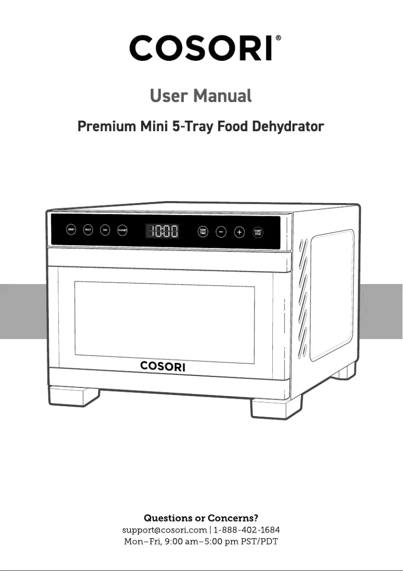 Page n°1 - Manuel utilisateur Cosori CFD-P501-SUS