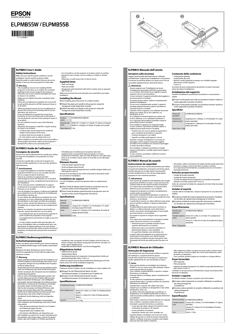 Imagen de la primera página del manual del dispositivo LightScene EV-105