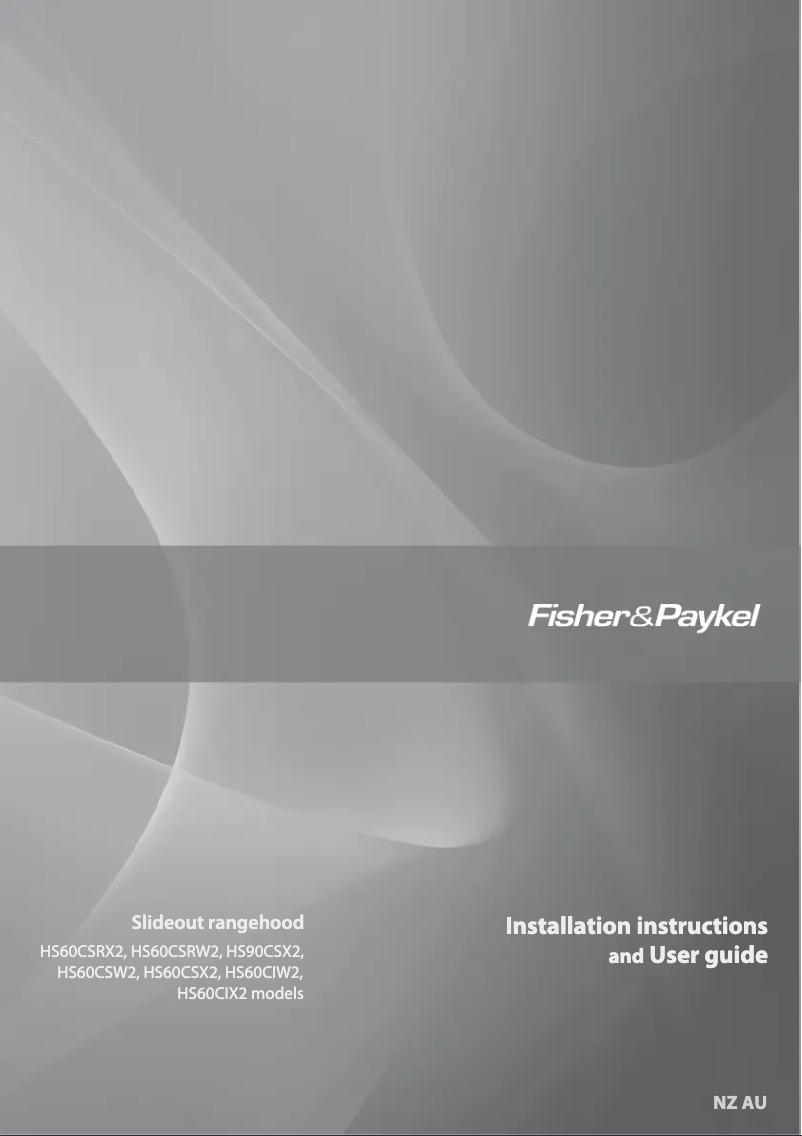 Page n°1 - Manuel utilisateur Fisher & Paykel HS60CSRX2