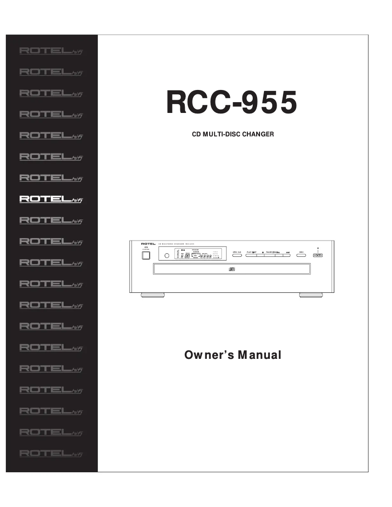 Image de la première page du manuel de l'appareil RCC-955