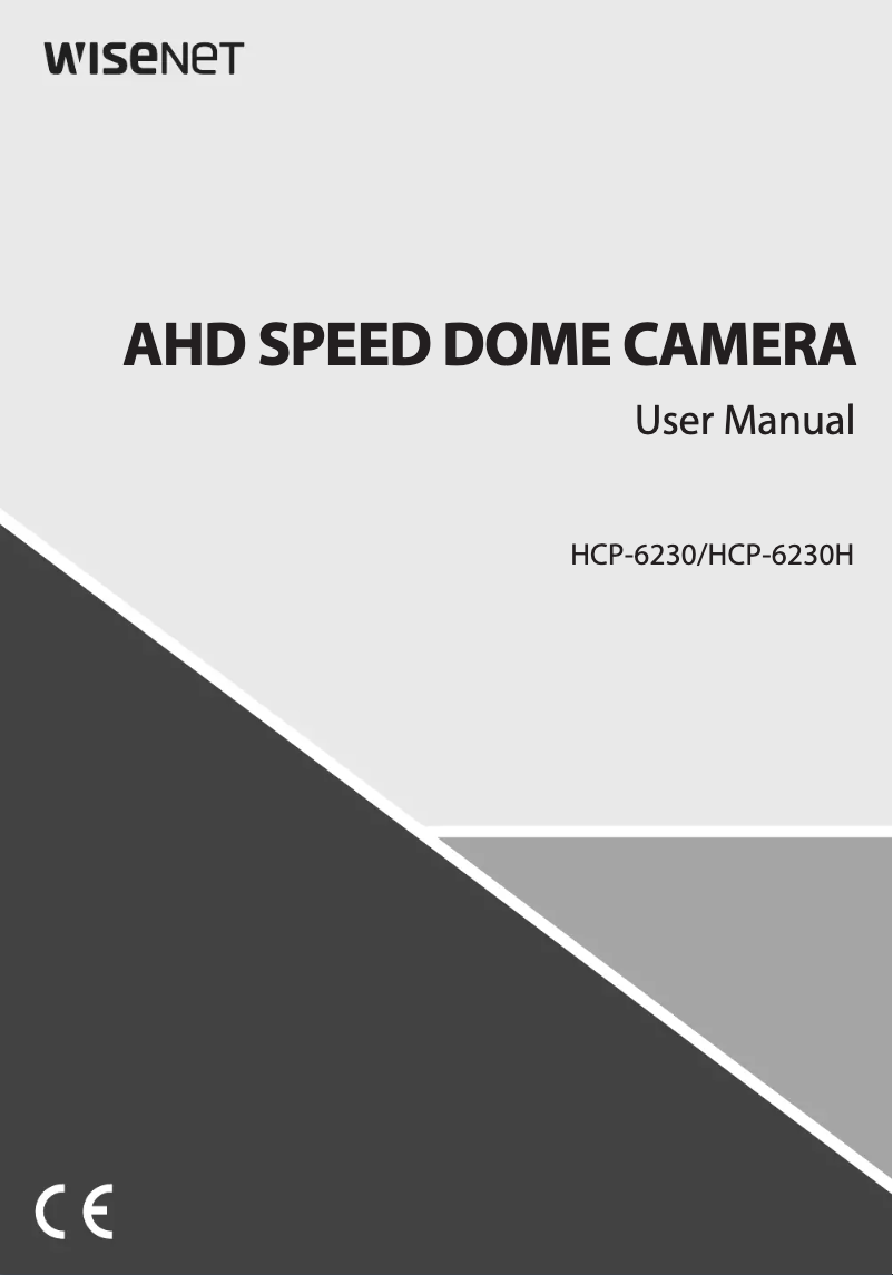 Page n°1 - Manuel utilisateur Hanwha HCP-6230