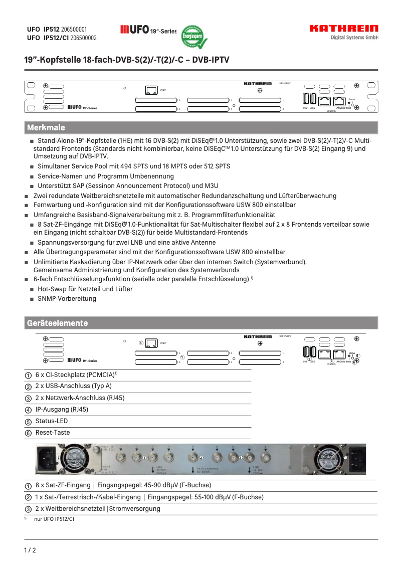 Image de la première page du manuel de l'appareil UFO IP512