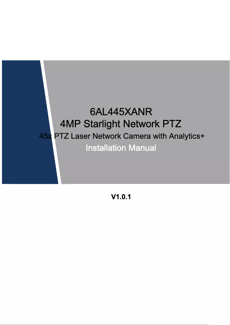 Image de la première page du manuel de l'appareil 6AL445XANR