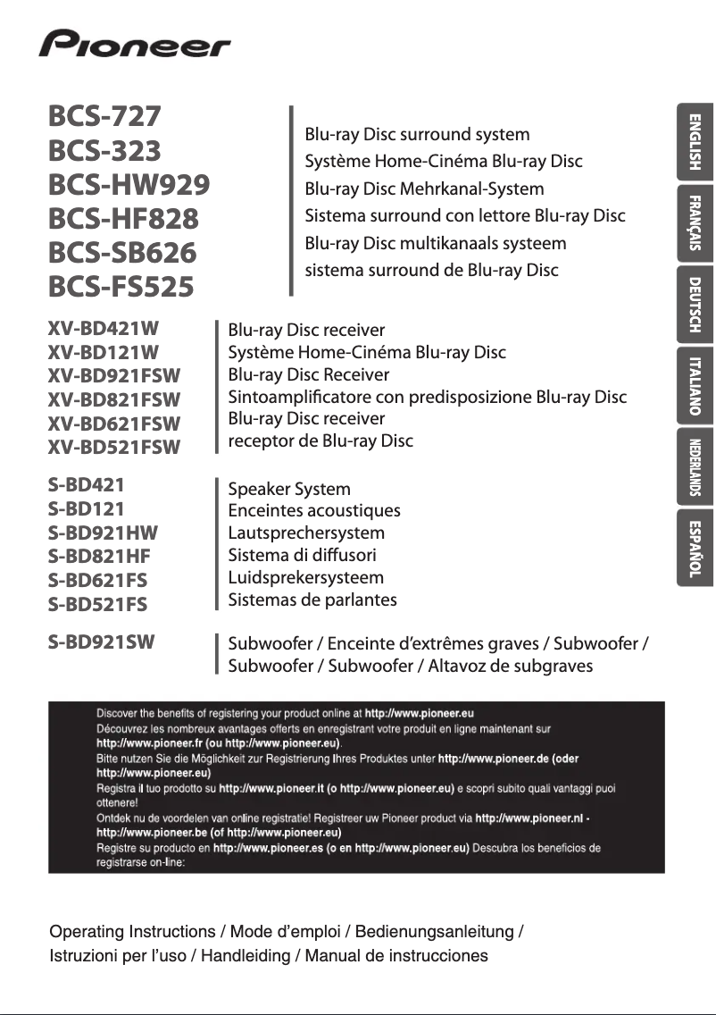 Page n°1 - Manuel utilisateur Pioneer S-BD821HF