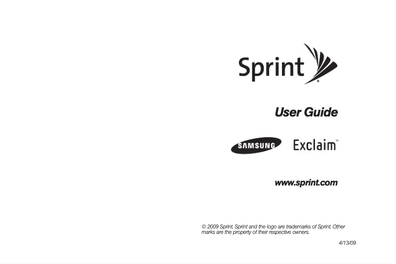 Image de la première page du manuel de l'appareil Exclaim