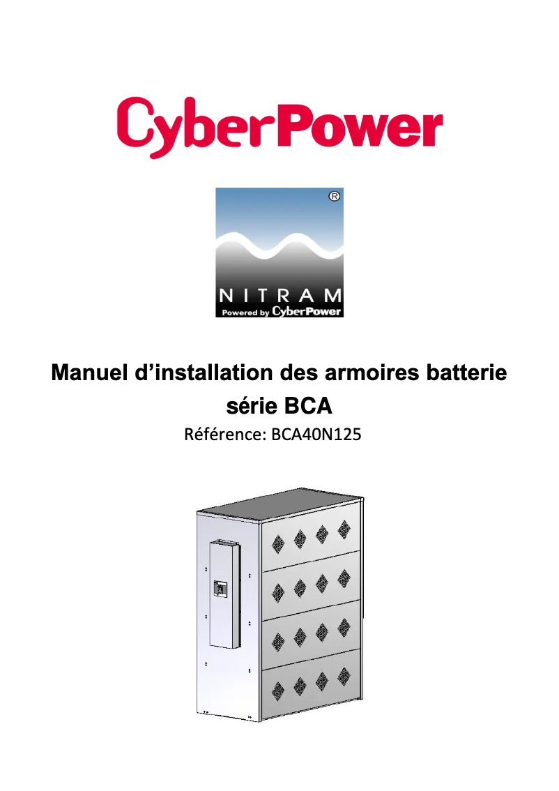 Page n°1 - Manuel utilisateur Nitram BCA40N125
