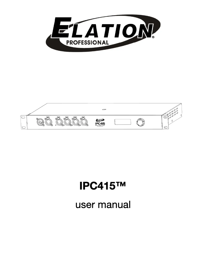 Image de la première page du manuel de l'appareil IPC415