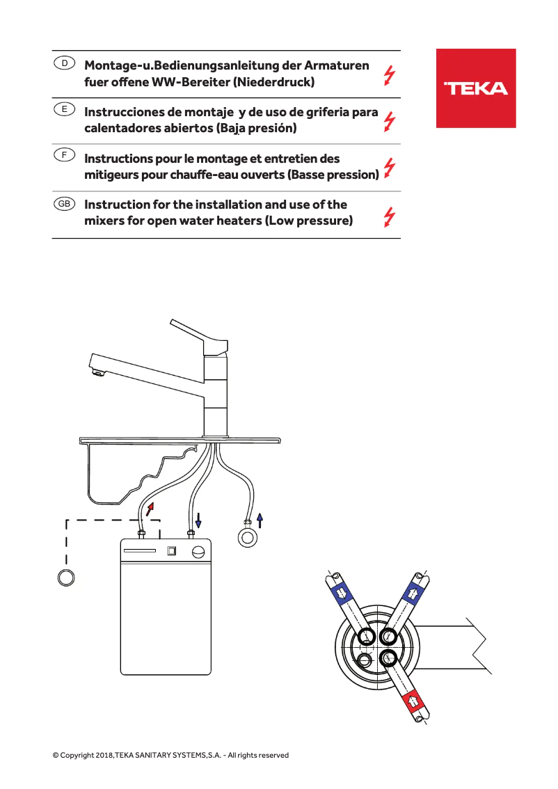 Page n°1 - Guide d'installation Teka INN 913