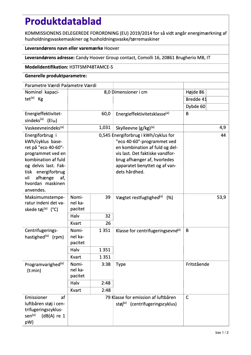 Página 1 del manual Folleto Hoover H-WASH 300 PRO