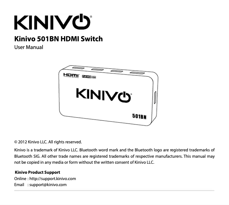 Image de la première page du manuel de l'appareil 501BN