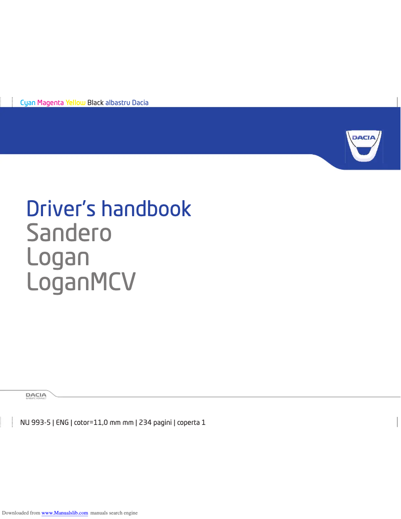 Page 1 de la notice Manuel utilisateur Dacia Logan (2015)