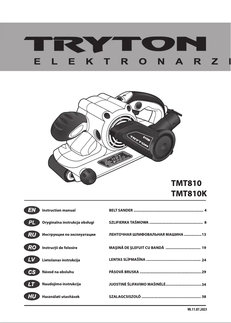 Página 1 del manual Manual de usuario Tryton TMT810