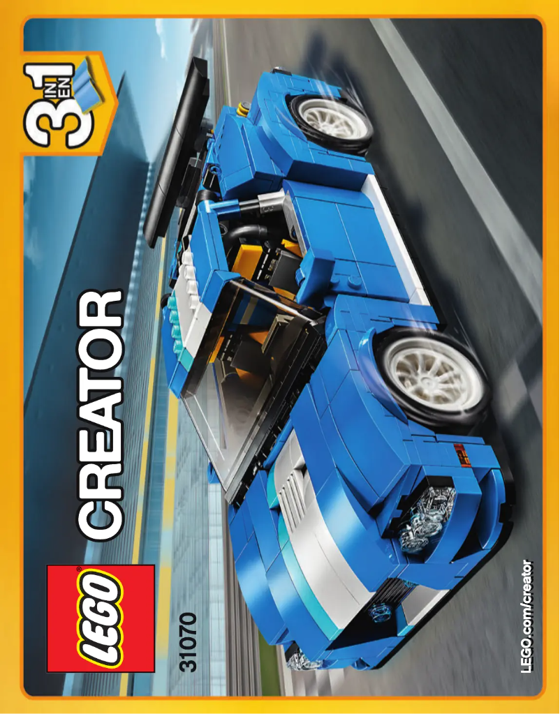 Page 1 de la notice Consignes visuelles Lego Creator 31070