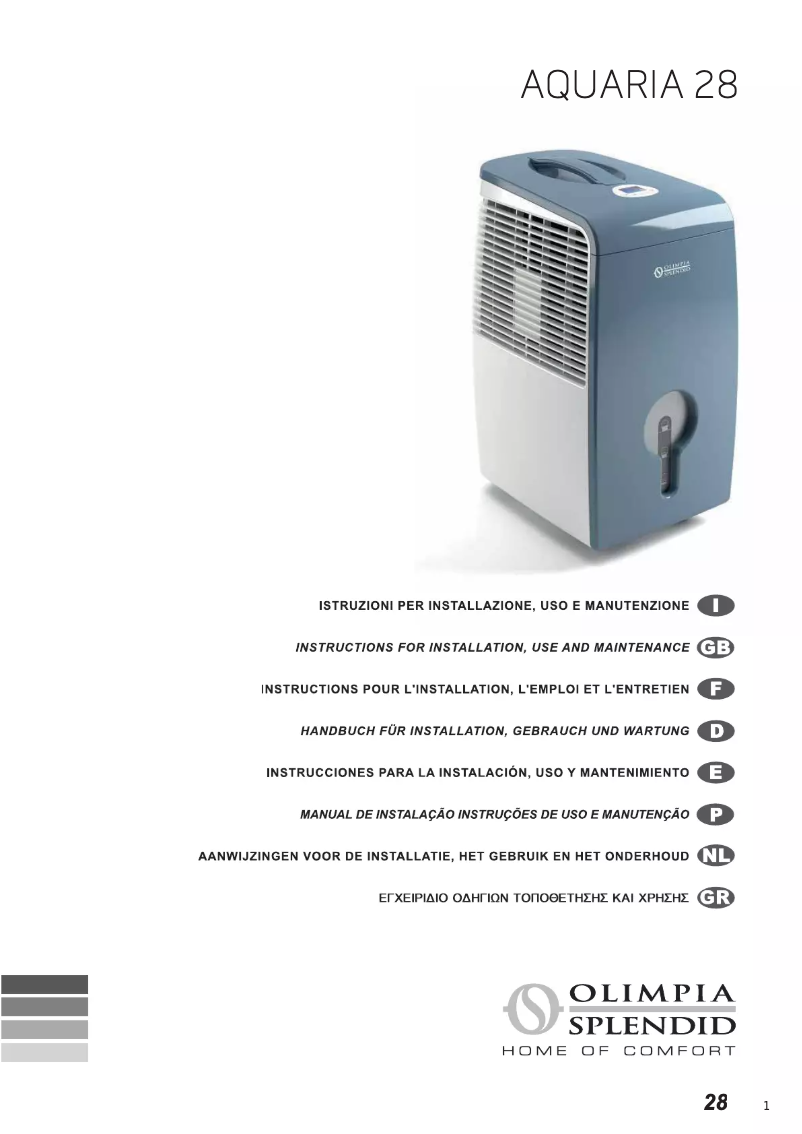 Página 1 del manual Manual de usuario Olimpia Splendid Aquaria 28