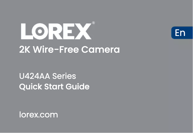 Page n°1 - Mode d'emploi Lorex U424AA-E