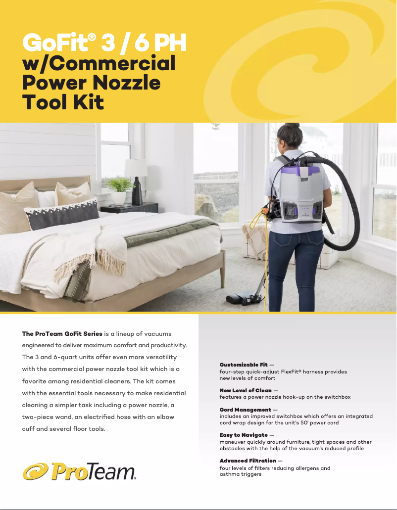 Page 1 de la notice Brochure ProTeam GoFit 3 PH