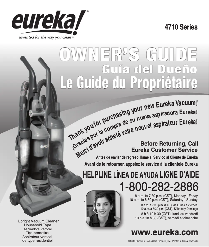 Page n°1 - Manuel utilisateur Electrolux LightForce 300 4717AVZ