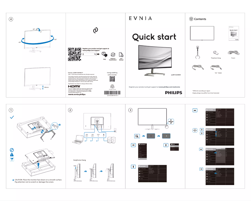 First page image of the manual for Evnia 32M1C5200W