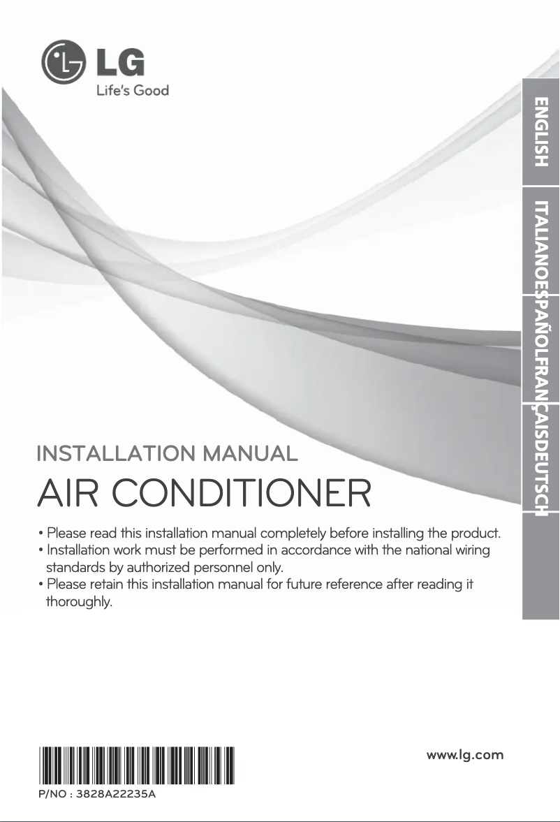 Page 1 de la notice Guide d'installation LG MC12AHV