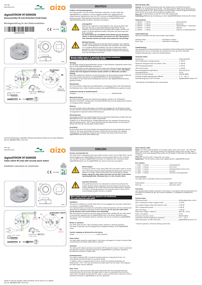 Image de la première page du manuel de l'appareil RT-SDM200