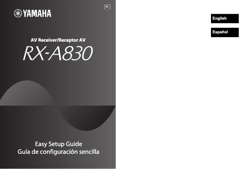 Page 1 de la notice Guide d'installation Yamaha RX-A830