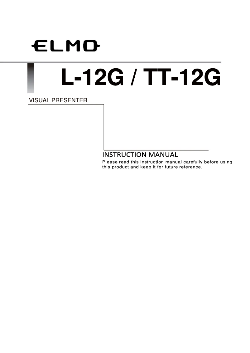 Image de la première page du manuel de l'appareil TT-12G