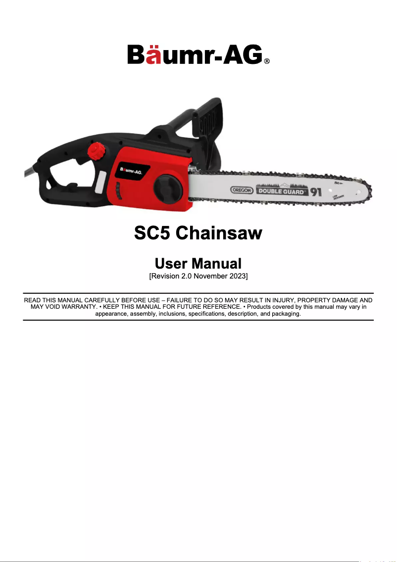 Page n°1 - Manuel utilisateur Baumr-AG SC5