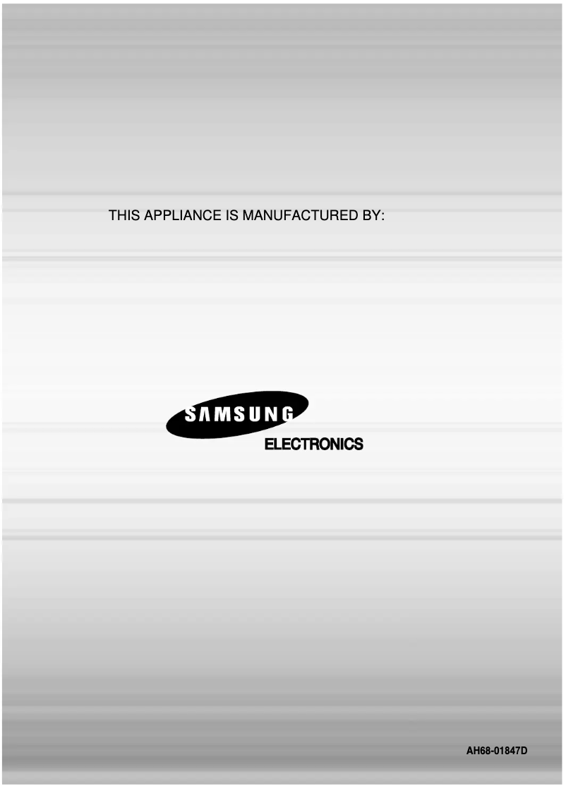Page 1 de la notice Manuel utilisateur Samsung MAX-KT85