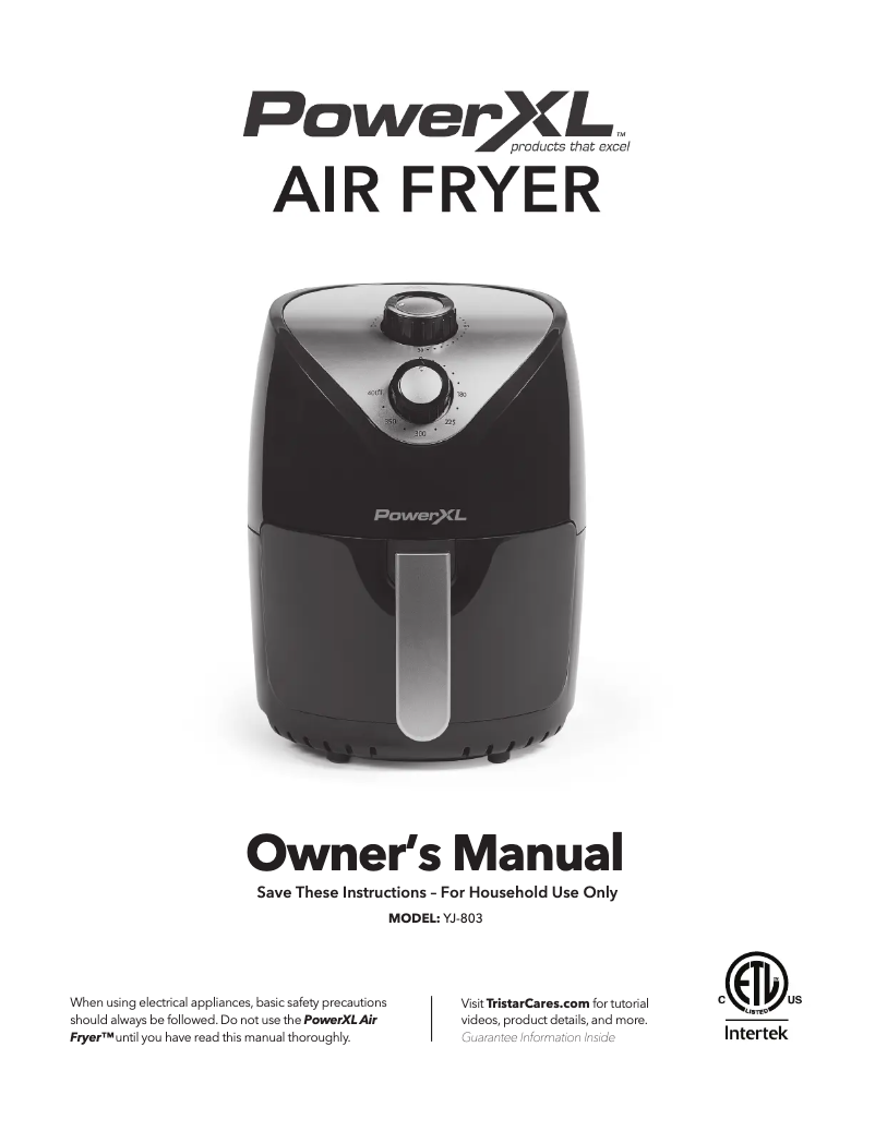 Image de la première page du manuel de l'appareil Air Fryer YJ-803