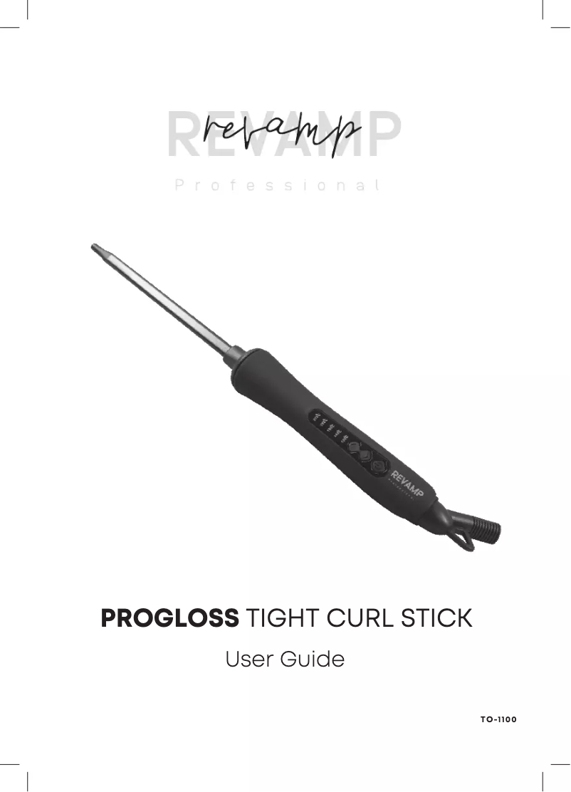 Page 1 de la notice Manuel utilisateur Revamp Progloss Tight Curl