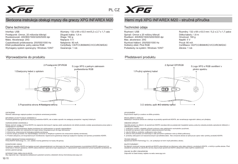 Page n°1 - Manuel utilisateur XPG Infarex M20