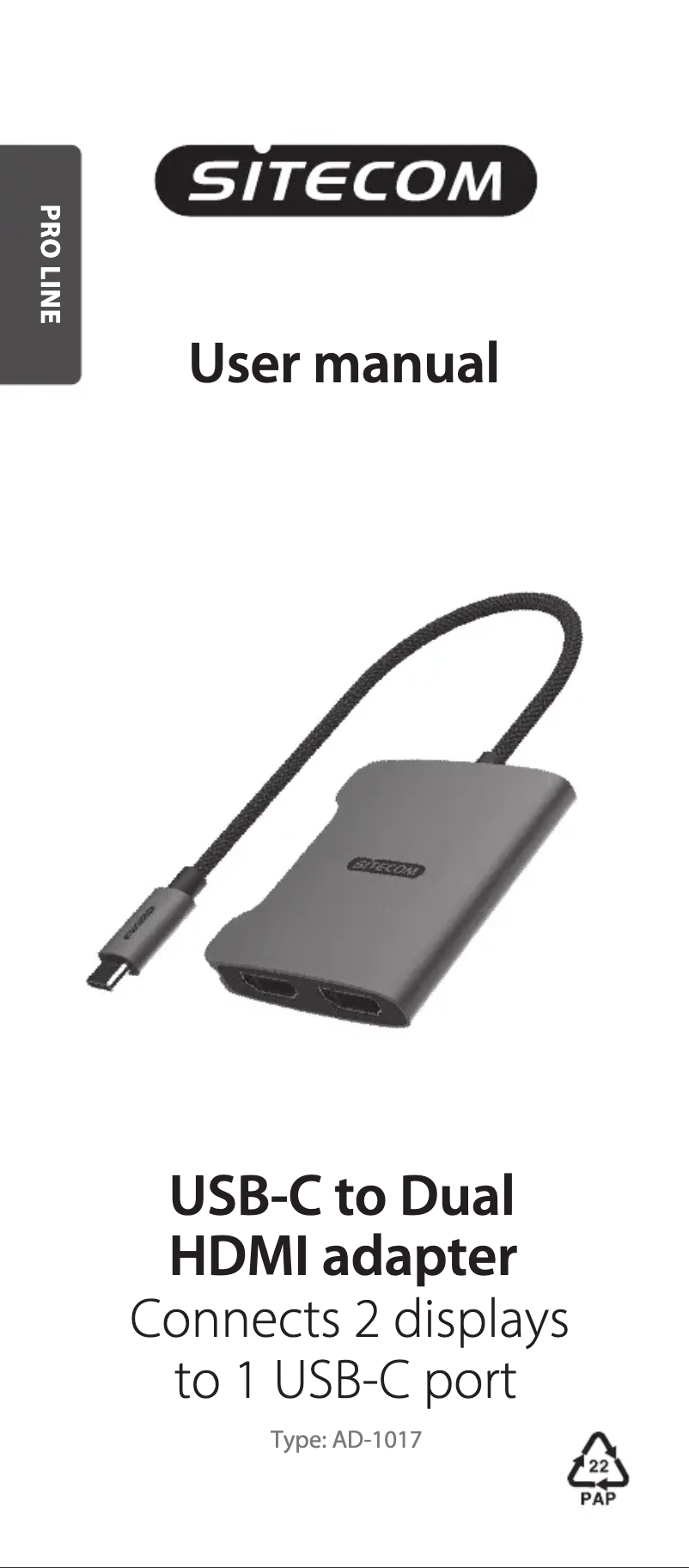 Página 1 del manual Manual de usuario Sitecom AD-1017