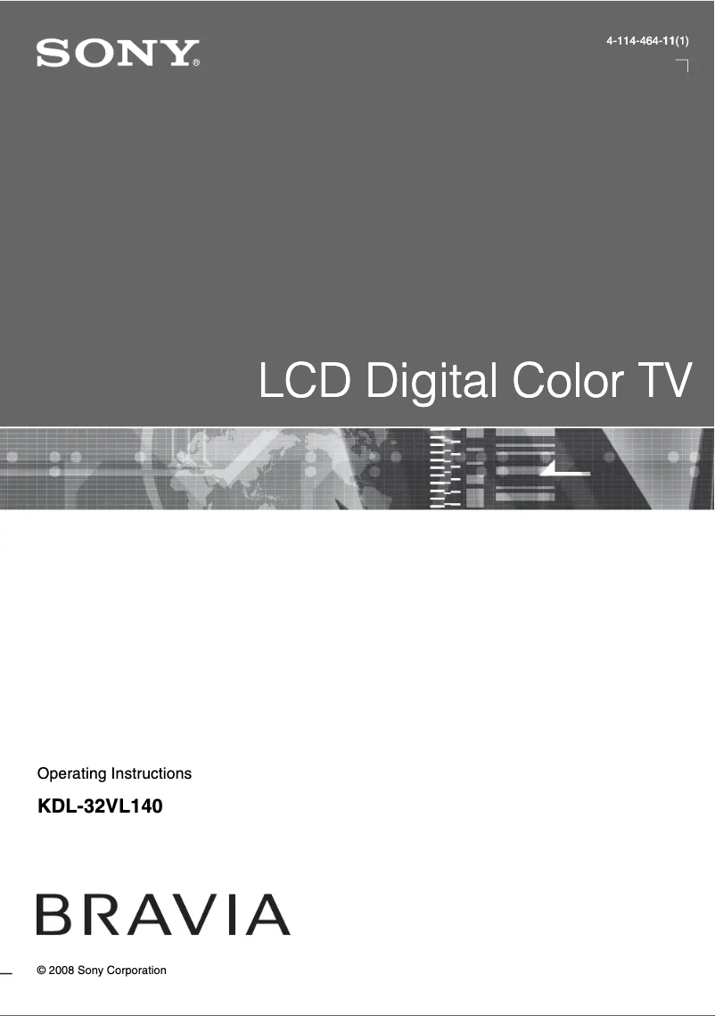 Page n°1 - Manuel utilisateur Sony Bravia KDL-32VL140