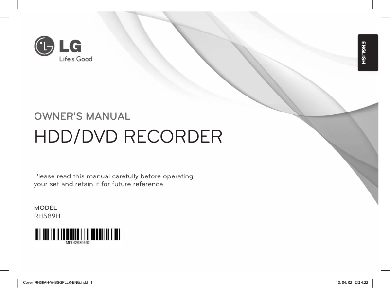 Image de la première page du manuel de l'appareil RH589H-W