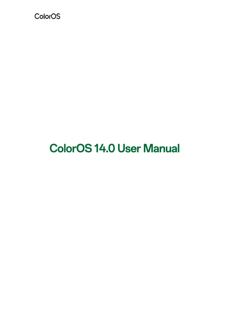 Image de la première page du manuel de l'appareil Reno 11 Pro