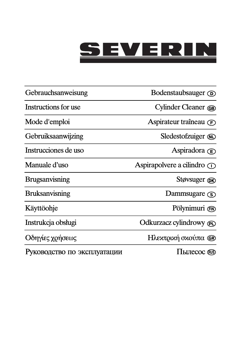 Page n°1 - Manuel utilisateur Severin BR 7954