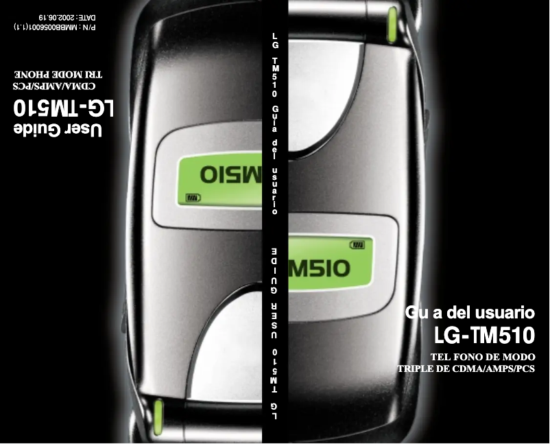 Page 1 de la notice Manuel utilisateur LG TM510