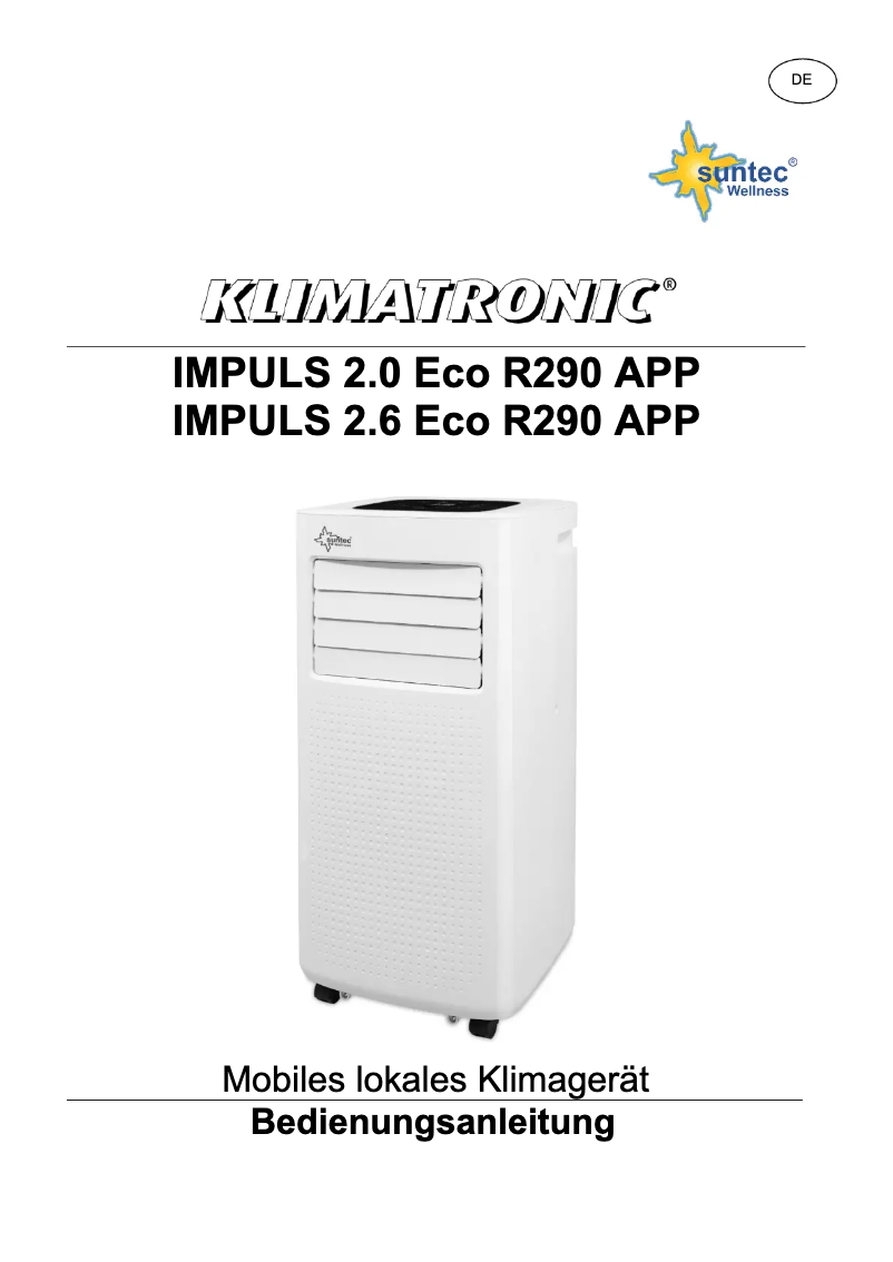 Page 1 de la notice Manuel utilisateur Suntec Impuls 2.6 Eco R290 App