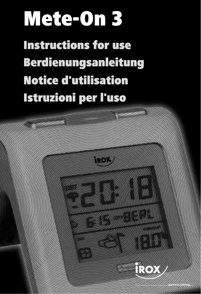Page n°1 - Manuel utilisateur Irox Mete-On 3