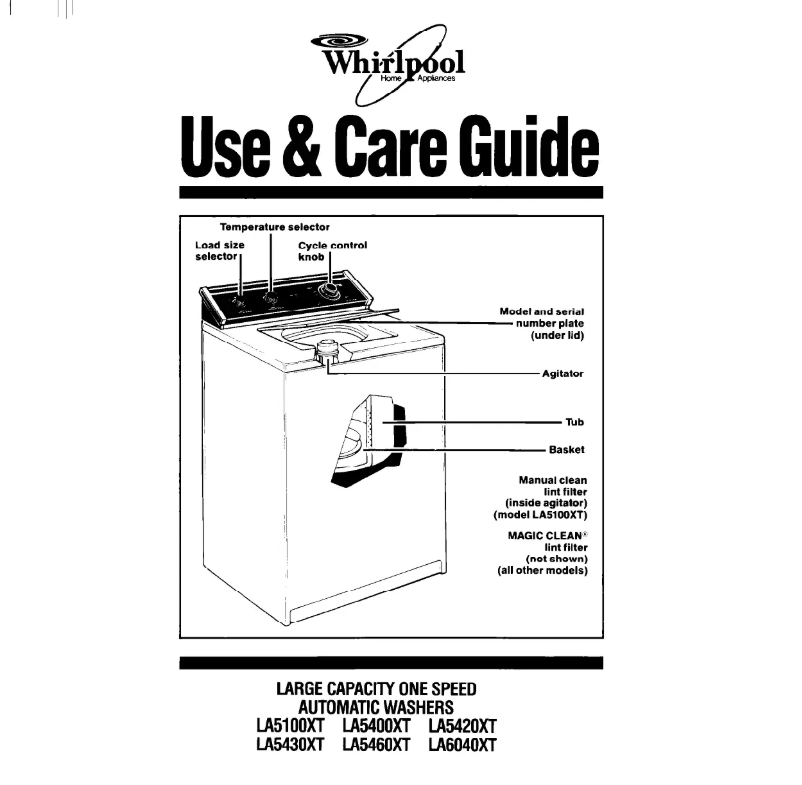 Página 1 del manual Manual de usuario Whirlpool LA5420XT