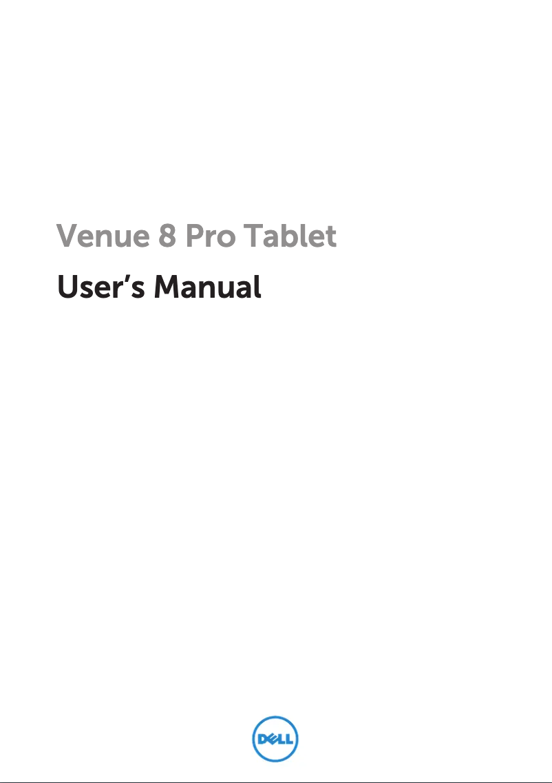 Page n°1 - Manuel utilisateur Dell Venue 7130