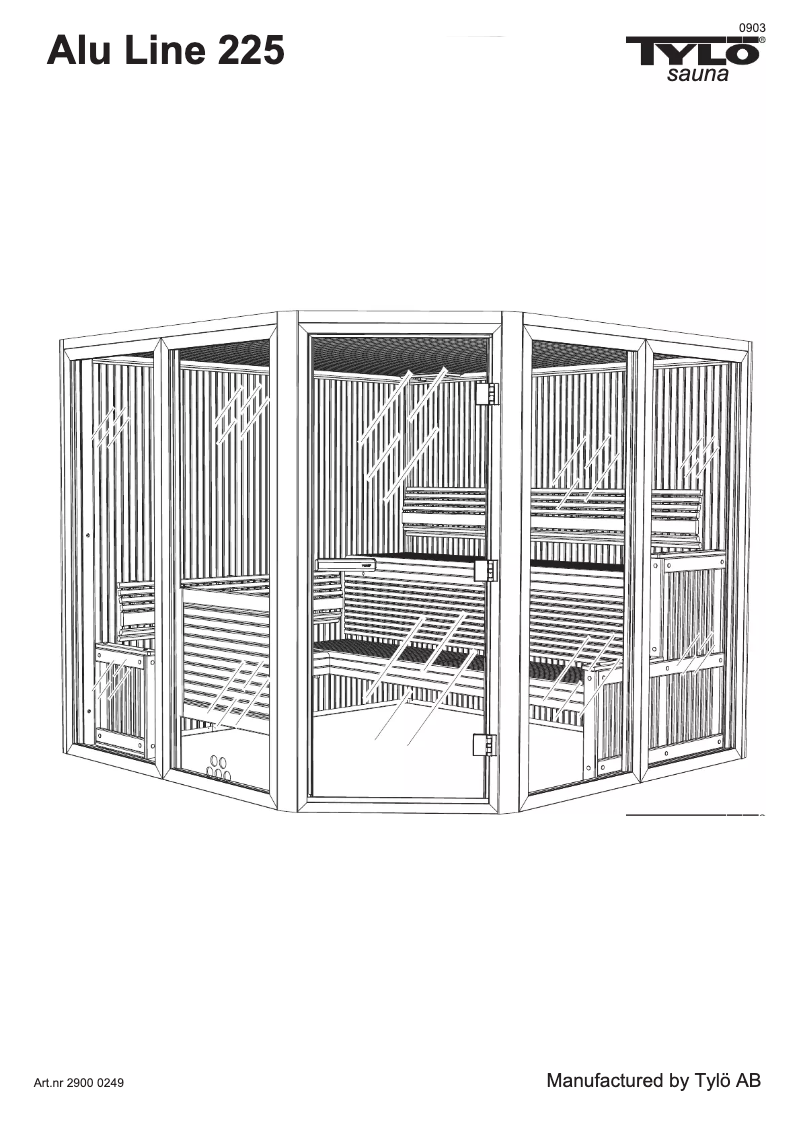 Page 1 de la notice Manuel utilisateur Tylö Alu Line 225