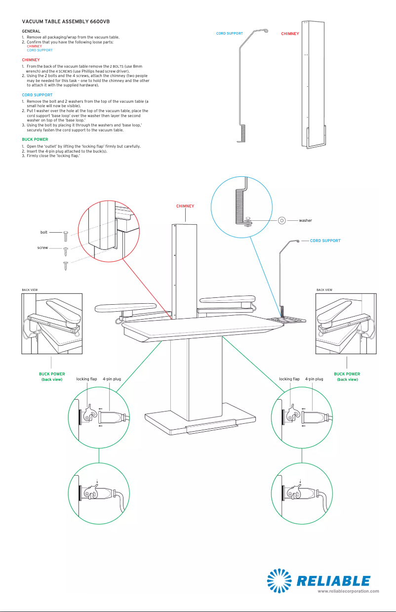 Page 1 de la notice Manuel utilisateur Reliable 6600VB
