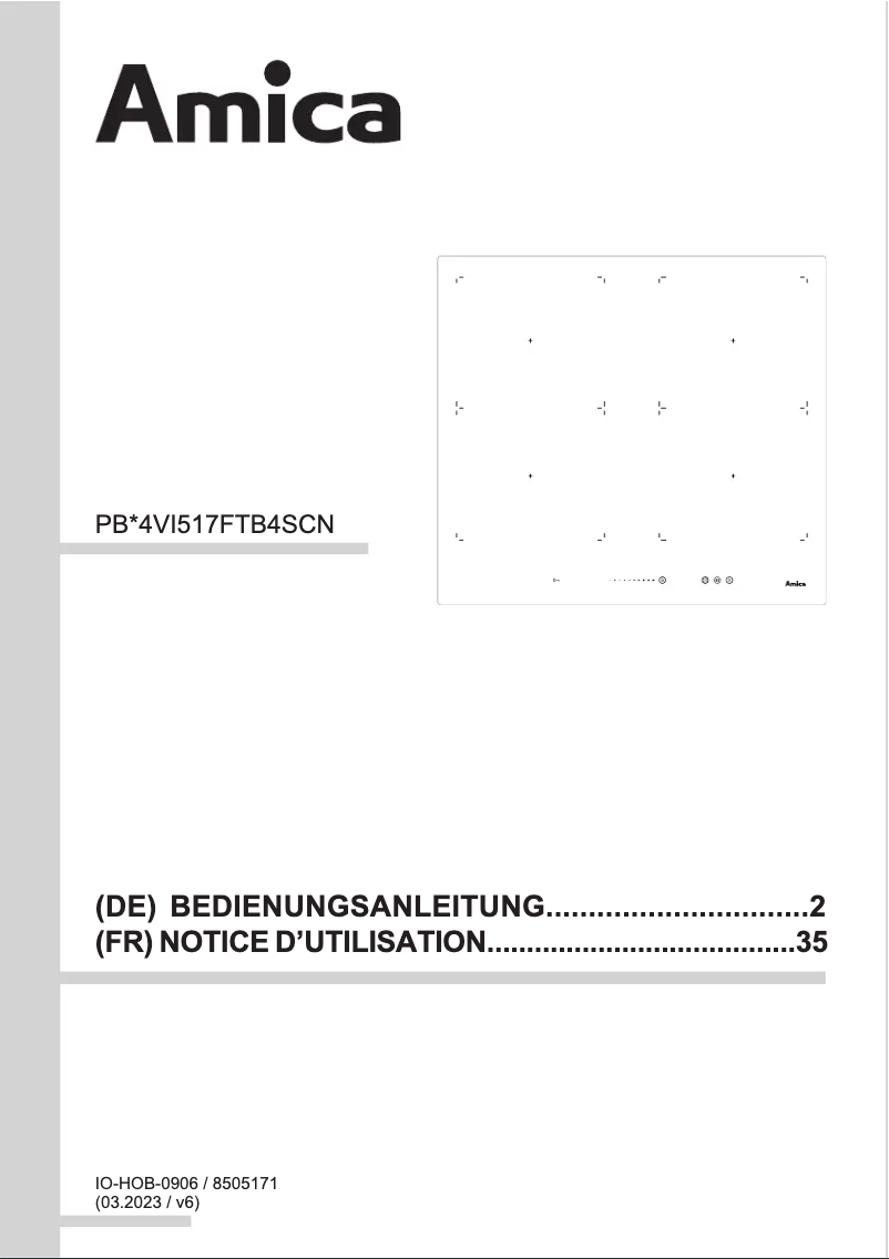 Page n°1 - Manuel utilisateur Amica KMIL 752 600 C
