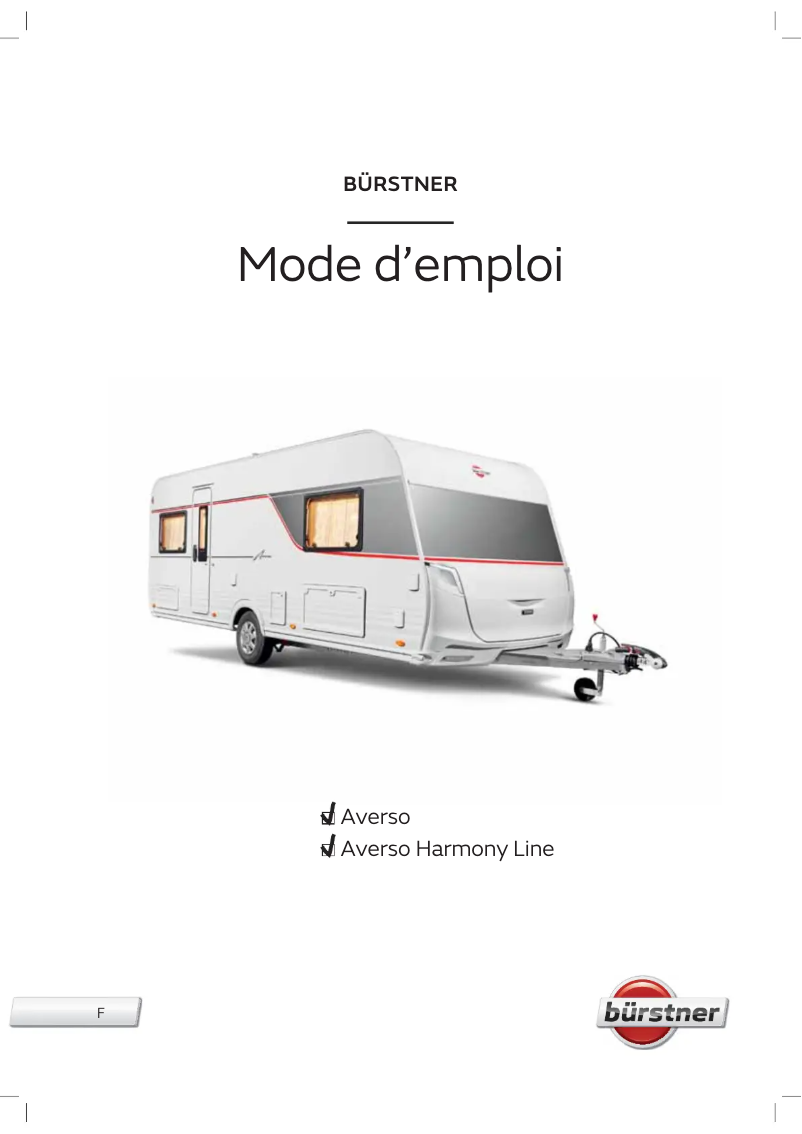 Image de la première page du manuel de l'appareil Averso (2021)