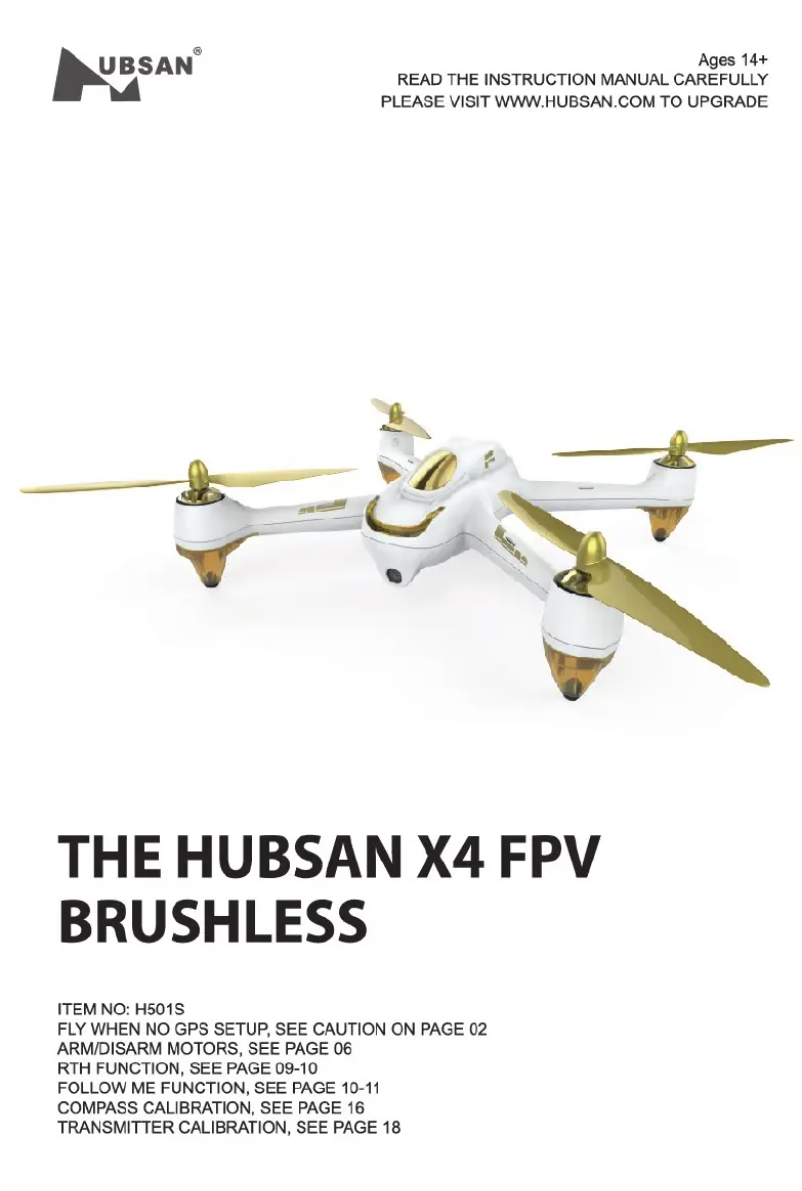 Image de la première page du manuel de l'appareil X4 FPV Brushless